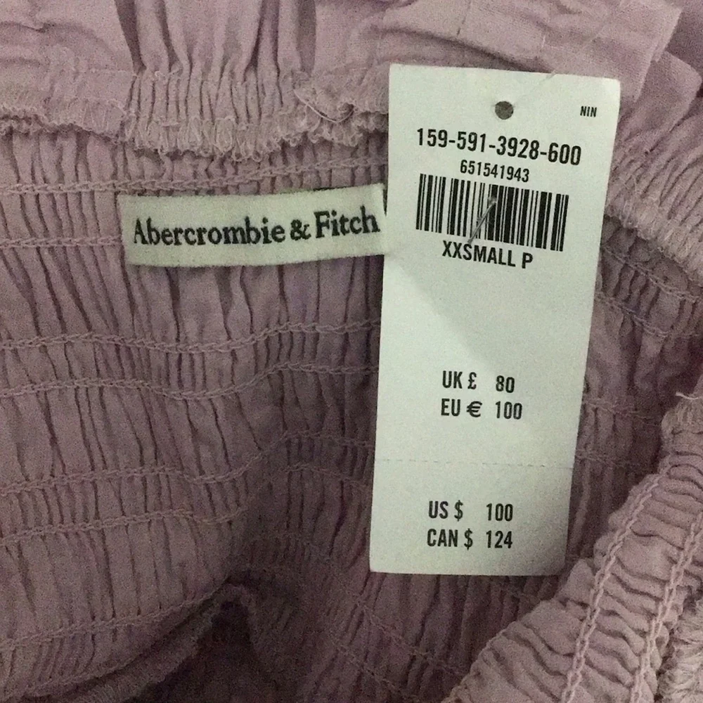 NWT ABERCROMBIE & FITCH Smocked Bodice Easy Maxi Dress Size XXSP Lavender